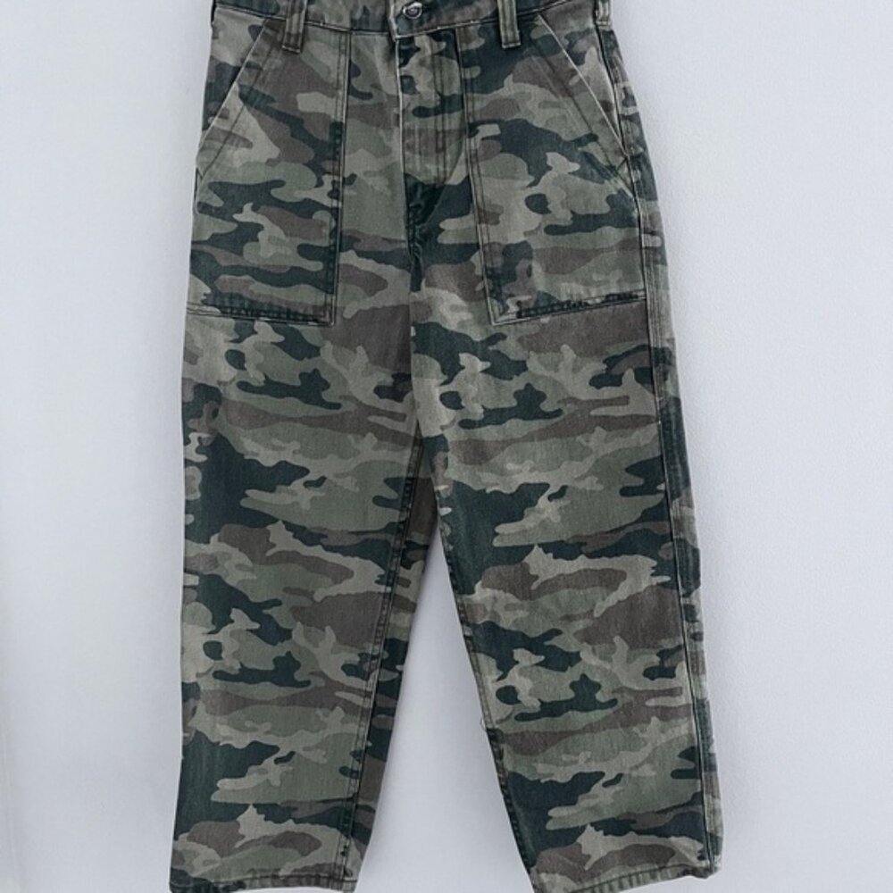 Free People Camo Crop Pants size 26 - Picture 2 of 11
